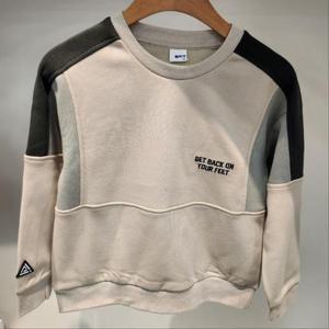 에스핏 HC23 기모 절개 배색 맨투맨 티셔츠 SJY711MKRT06