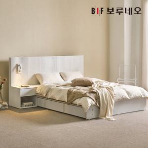 [착불] 보루네오 이브 템바보드 호텔침대 복합형 협탁 본넬매트리스 세트 Q