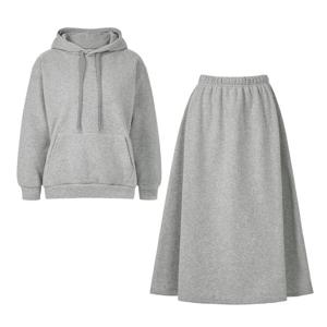 [포커스]기모루즈핏후드티셔츠+기모플레어스커트SET PBVFF4W1TS6560