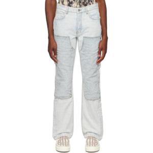 25 FW 아미리 남성 인디고 블루 자카드 데님 진 232886M186020