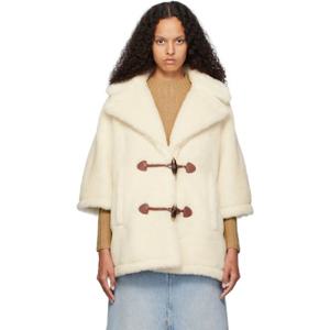 25 FW 막스마라 여성 오프 화이트 조지 1 퍼 재킷 242118F063026