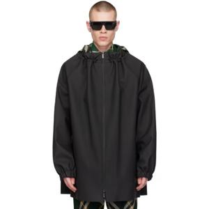 25 FW 버버리 남성 블랙 체크 코트 241376M176006