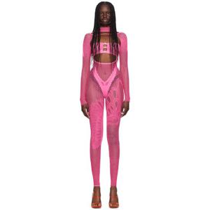 25 FW 포스터 걸 여성 핑크 리스크 점프수트 242770F070031