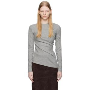 25 FW 토템 여성 그레이 트위스트 스웨터 232771F096007