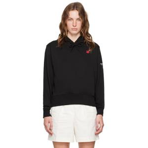 25 FW 겐조 여성 블랙 겐조 파리 보크 크레스트 클래식 후드티 242387F097001