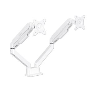 마하링크 화이트 듀얼 모니터암 알루미늄 거치대 ML-S200W