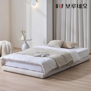 보루네오하우스 프라임 라멜 패브릭 침대 프레임 독립매트 SS