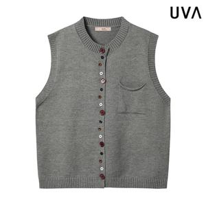 [UVA]원 포켓 버튼 니트 베스트 (UO4VW010L0)