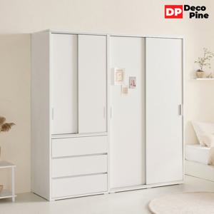데코파인 리즈 슬라이딩장롱 K세트 옷장 서랍옷장 안방 신혼부부