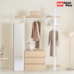 데코파인 피노 드레스룸 1800 U세트 코너장 3단 서랍 옷장 거울