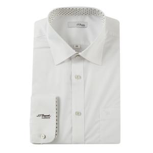 [에스티듀퐁(셔츠)][듀퐁셔츠] 일반핏 카라배색 소매듀퐁자수화이트칼라 SE4FM12LS702SWH