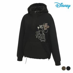 [디즈니골프]여성 퀼팅 반집업 긴팔 기모 후드티 DO4LTS030