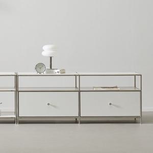 [채우리] 파이토 미드센츄리 모듈 2단 1325 선반장 거실장