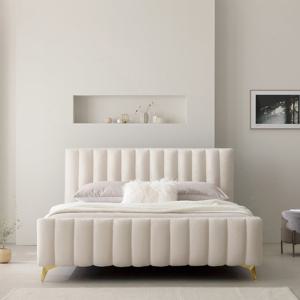 퍼니코 샤르망 앤틱 매립형 벨벳 침대 K+21cm 텐셀 본넬 매트리스