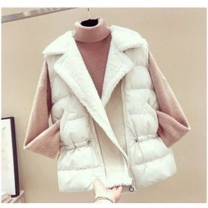 겨울조끼 허리조임 F95263 양털패치 양털조끼 패딩조끼 롱조끼