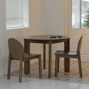 알베로 원형 원목 테이블 1000 의자세트 2colors (식탁+의자4)