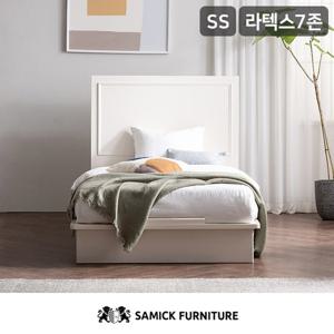 삼익가구 프롬 프리미엄 도장 침대(라텍스 7존 독립스프링 매트리스-슈퍼싱글)+ 협탁1