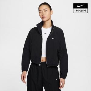[나이키] 스포츠웨어 에브리씽 우븐 여성 오버사이즈 리펠 UV 프로텍션 재킷 HJ1000-010