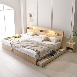 상일리베가구 린제이 LED 수납 트윈침대 유로탑 독립매트 SS+Q