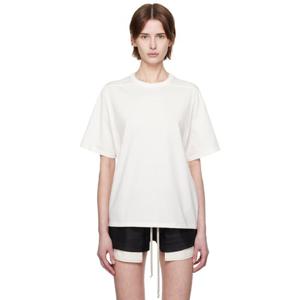 25 FW 릭오웬스 여성 오프 화이트 할리우드 브래드 티셔츠 251232F110053