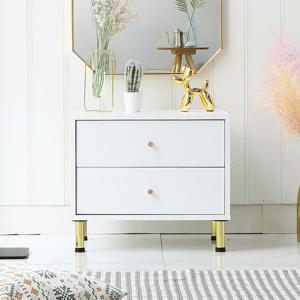 리빙인도무스 골드 매력 협탁 2단 화이트