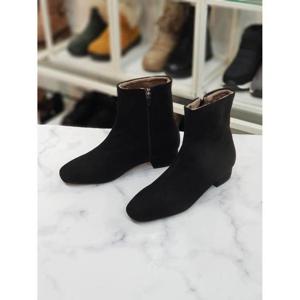 한슈 세이브존07 스웨이드 퍼 앵클부츠3cm HS793002la