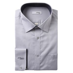 [에스티듀퐁(셔츠)][선물포장] 듀퐁 일반핏 면/혼방넥밴드배색칼라셔츠 SE4FM11LS162SGY