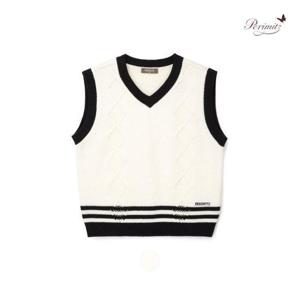 페리미츠 HC16 배색 니트 베스트 P2511k402