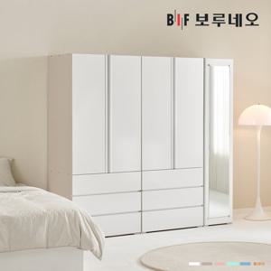 [착불] 보루네오 타키 2000 V세트 장롱 장농 이불장 안방 작은방 원룸 서랍 거울 6자 7자