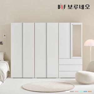 [착불] 보루네오 리키 2400 EE세트 옷장 이불장 안방 작은방 원룸 서랍 거울