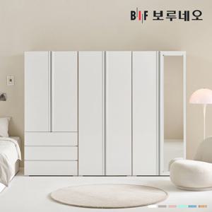 [착불] 보루네오 리키 2400 FF세트 옷장 이불장 안방 작은방 원룸 서랍 거울