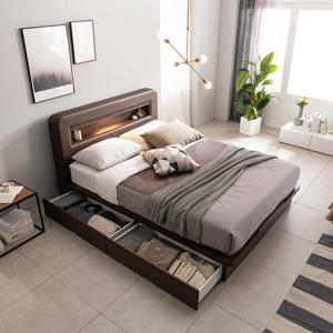 이노센트 볼드 LED 2칸 서랍형 프레임 Q＋디럭스 포켓 라텍스 매트리스 i105185