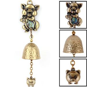 행운가득 인테리어 복돼지 캐릭터 자개 문종 1종