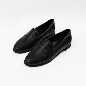 [신난다슈] 여성 로퍼 단화 1cm 여자 플랫 구두 슬립온 둥근코 발편한 낮은굽 NF255214 블랙