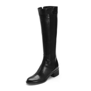 [세라] 여성 데일리 버팔로 가죽 첼시 롱부츠 S17L505 블랙 4CM