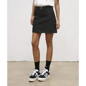 [빈트릴] SUNDAY 퍼티그 데님 미니 스커트 BA243SK553_BK