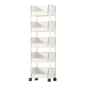 바퀴달린 이동식 트롤리 선반 5단 수납장 틈새 주방 거실 조립식 카트 정리함 보관함