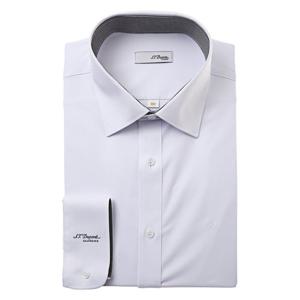 [에스티듀퐁(셔츠)][듀퐁셔츠SH]구김없는 프린트배색 화이트 긴소매 일반SE5SM11LS163SWH