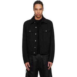 25 FW 릭오웬스 남성 블랙 할리우드 트러커 재킷 251126M177001
