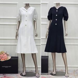 [미니멈]MD 브이넥 벌룬소매 원피스 MD MXBAWO4120 M_CJ