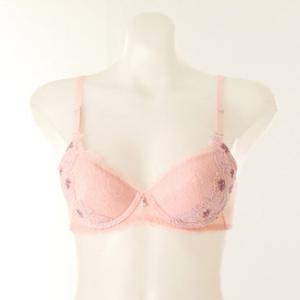 [와코루] C컵 (WBR2051C-RP) 샤이니 플라워 패드브라