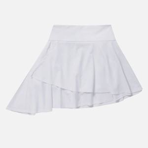 JQS W241002TSK21-WHT 여성 비대칭 플레어 스커트