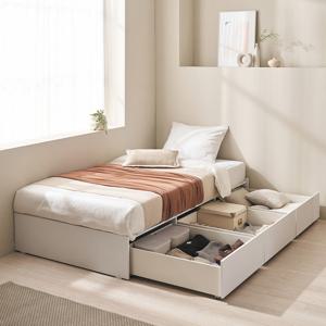 로사 빅 서랍 무헤드 슈퍼싱글 수납형 평상형 침대 프레임 SS