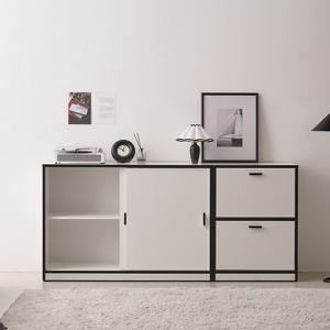 보루네오 마르체 모리 E0등급 1800 슬라이딩 수납장 높은 거실장 세트 BBC508C (착불)