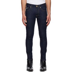 25 FW 베르사체진스꾸뛰르 남성 블루 코튼 스키니 진 251202M186000