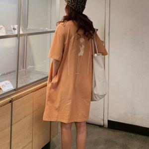 데일리 롱 티셔츠 체형커버 캐주얼 티셔츠