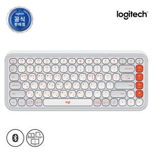 로지텍 코리아 POP ICON KEYS 블루투스 무선 키보드 화이트