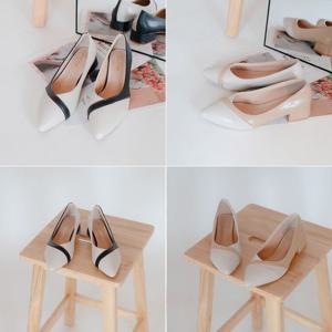 텍스쳐 베이직미들힐 여성구두