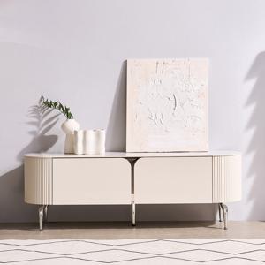 잉글랜더 베로니카 라운드 템바보드 세라믹 높은거실장 1400