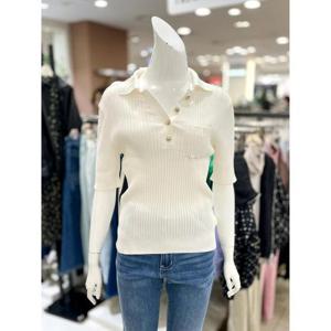 소고 세이브존01 브이넥 카라 골지 니트 티셔츠 AK2TA10